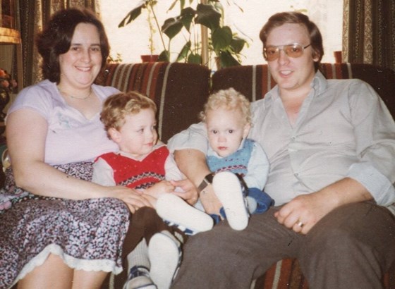 Playing happy families, without the tash! Mark was obviously worried about Lee even then.