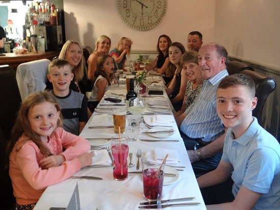 Family meal to celebrate mum & dads 50th anniversary