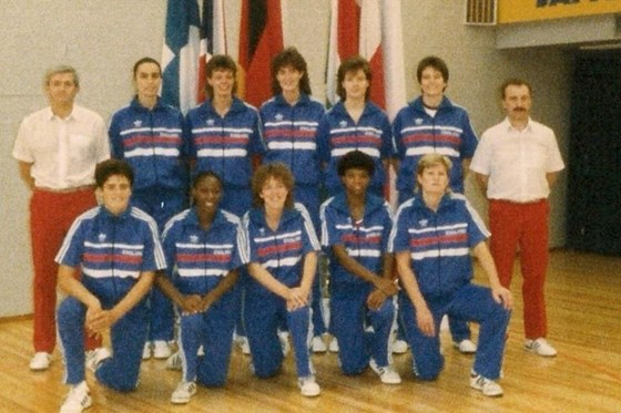 Fiona with the England Senior Women Team in the Slovak Republic (late 1980s)