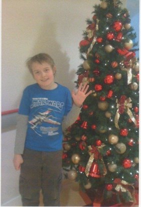 Ben in Manchester Childrens Hospital Christmas 2010