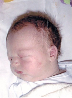 Newborn Ben in Ronkswood Hospital