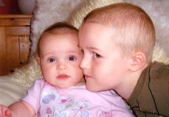Ben with his little sister Faith