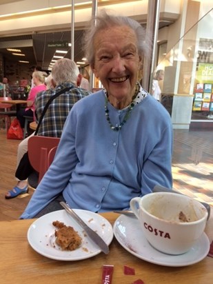 Stella loved her coffee and cake