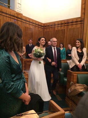 Bex and Dan's wedding, Hackney Town Hall, December 2019