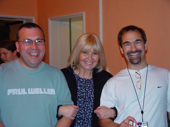 Colin Butcher, Rosemary Bailey (Maud!) nee Vine, Phil at Martin's house