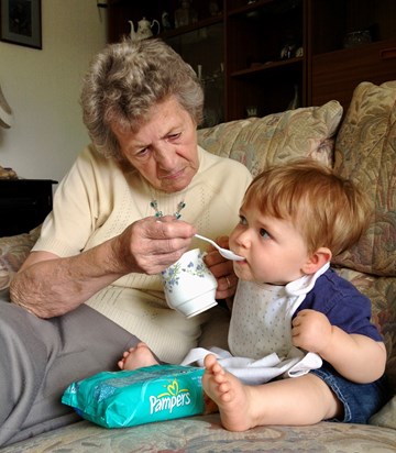 Jose with William, her Great Grandson