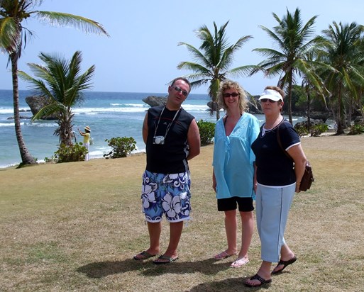 With Mike and Sandra in Barbados.