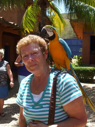 Elsie with her pal Polly (not mother in law!) in Isla Margarita.