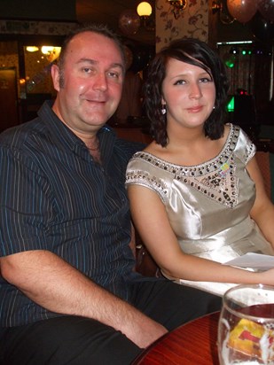 Emma with her Dad - 18th birthday party