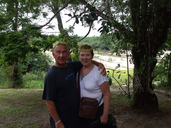 Trekking in the rain forest