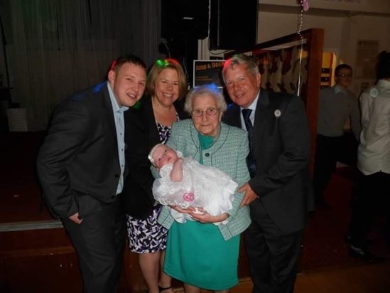 Five generations at Isobel christening ❤️