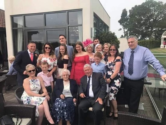 Nanna, my dad, my sisters and our families at Peter wedding ❤️