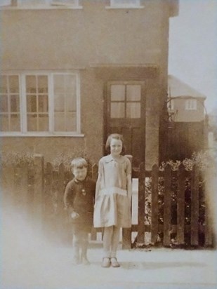 Joan with younger brother Ken