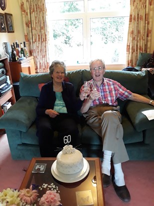 Colin and Dorothy Jones on their 60th Wedding Anniversary