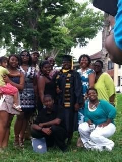A happy day for your nephew.  Teneah graduated.  we are were proud.  The graduation was nice but hot