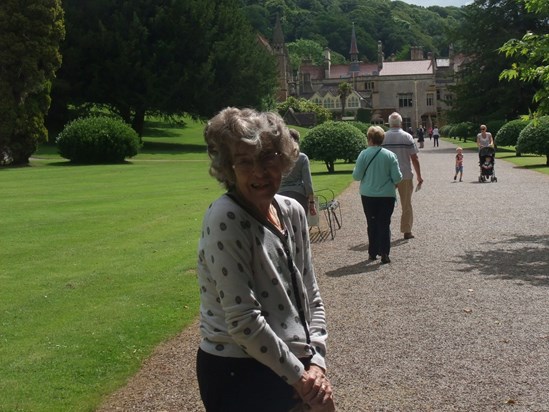 On a lovely day trip to Tyntesfield in 2016 - Jean walked miles!