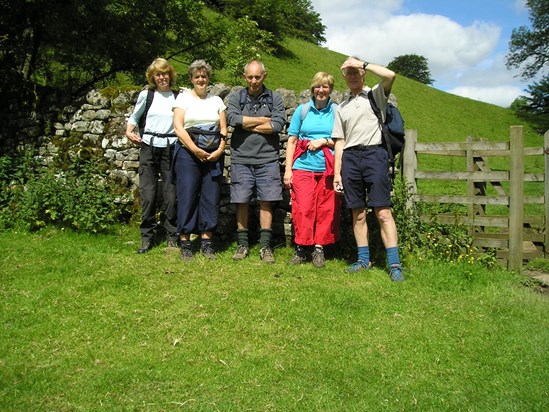 David, Margaret, Neil & Liz Piper, Elaine on one of David's famous wow moment walks in the Dales