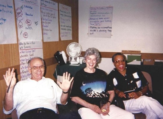 Stu, Barbara, and Beverly 1999 Teaching at the Woods for AUNTL