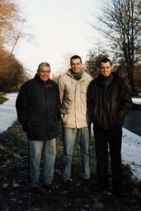 Dad, Paul and Duncan - Cassiobury Park - Xmas 1996