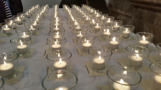 candles lit for all those bereaved