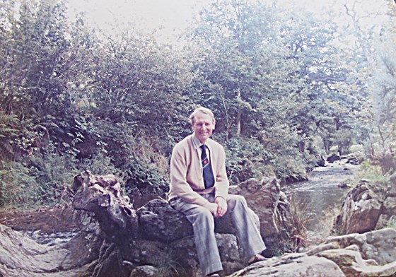 Dad by river possibly the River Dart
