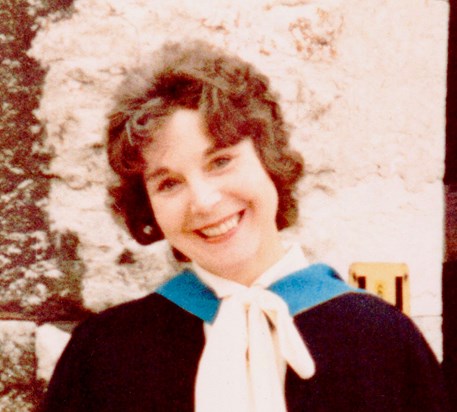 Barbara at her graduation in the 1980's