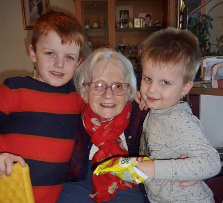 A lovely day with Great Grandsons Felix and Rupert