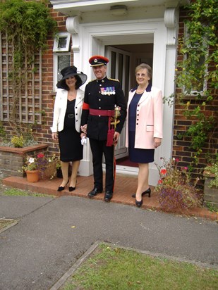 Ann was a very welcome guest at the Barracks in Chichester. Here with her cousin Pauline and me at the Freedom March