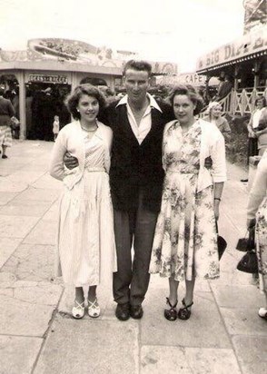 Bob with Josie and her sister Jean c.1956