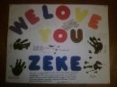 from zeke's class during his sickness