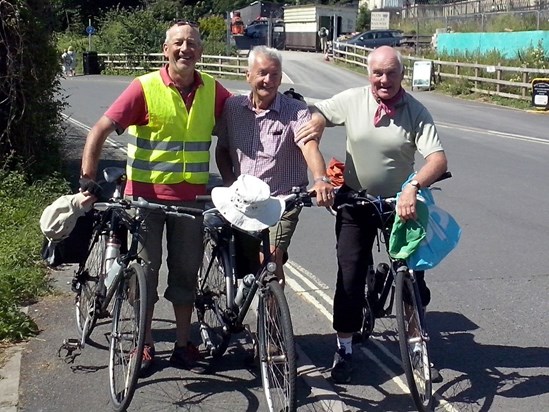 Andy , Keith and John . Devon north to south 2017 