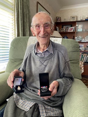 Dad recently received his war medals! 