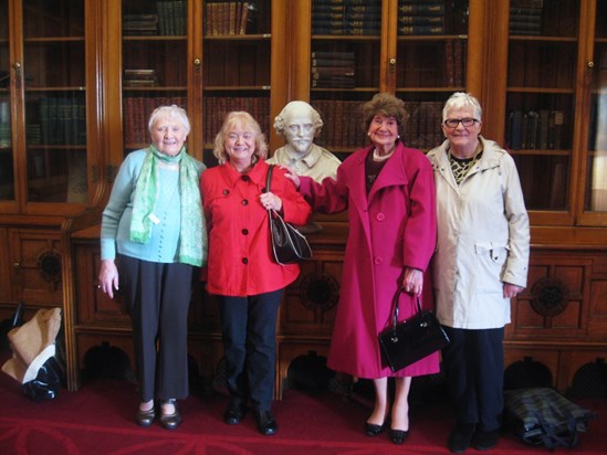 A lovely day looking around the new library Stella ,Betty ,Elaine and Eileen xx