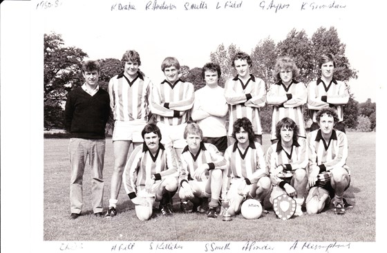 Merrist Wood football team manager 1980 81