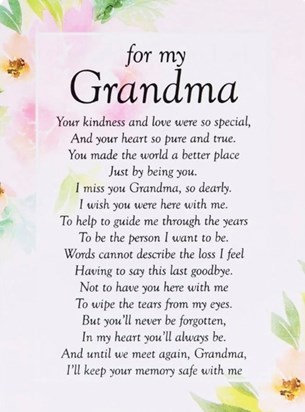 Love and miss you so much grandma! Love Natasha ❤️