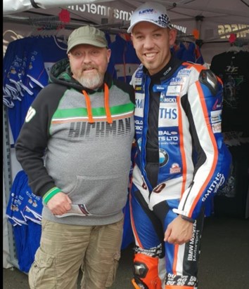 My darling Andrew with his Hero Peter Hickman 