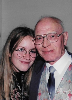 Dad & I at the twins' Christening.