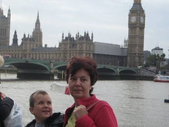 George with Mum in London