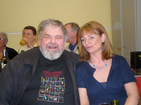 Nigel and Lesley in party mood at Vernon's 60th a few years back.......