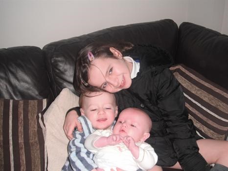 Adam with his big brother and sister x