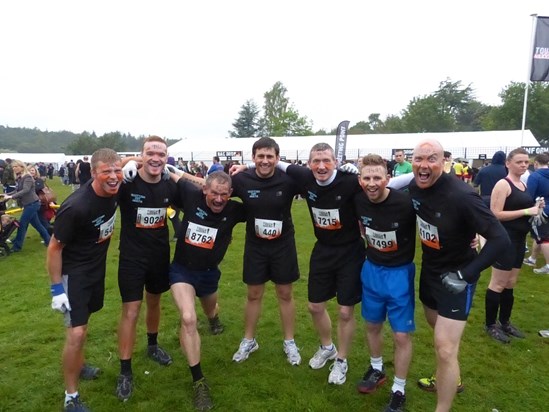 The team from BAE getting ready to do tough mudder in your memory