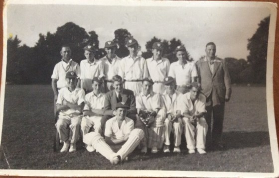 Playing cricket in 1950 age15