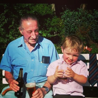 With his Great -Grandson Miles
