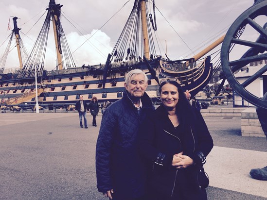 Dennis and Pola at Lord Nelson’s Ship “The Victory”
