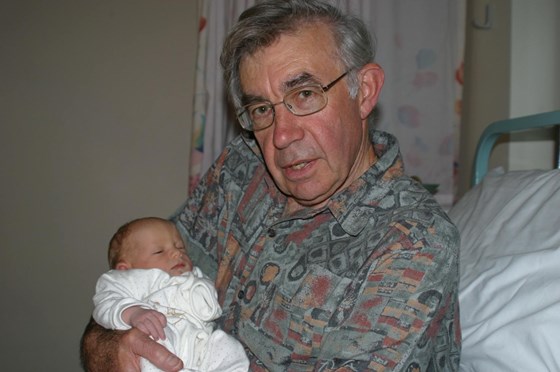Grandad with newborn Kate!