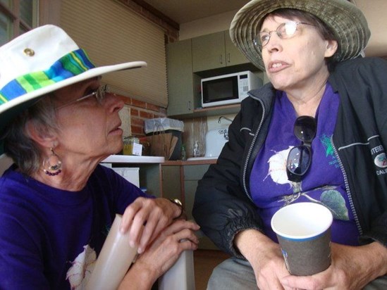 Marilyn and Karolyn at our dear friend Nancy's memorial, March 2011