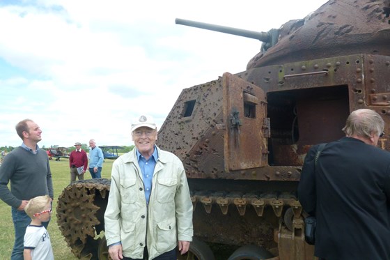 Taken by Gerry at the Flywheel Festival, Bicester.21st June 2015. He loved his tanks!