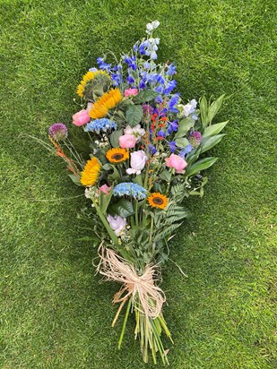 A rainbow of beautiful flowers which I know you would have loved