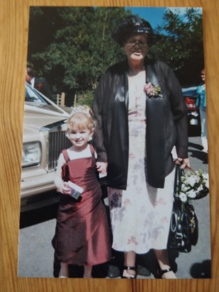 Mum and Kaitlyn at Becky's wedding xx