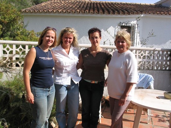 Elaine, Lucy, Anita and Lynsey - Spain 2004